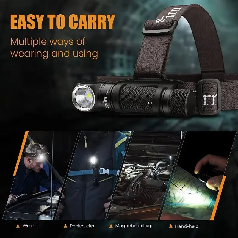 SOFIRN SP40 XPL LED EDC Headlamp 1200lm Rechargeable