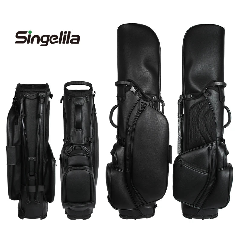 Singelila Lightweight PU Leather Multifunctional Golf Stand Bag