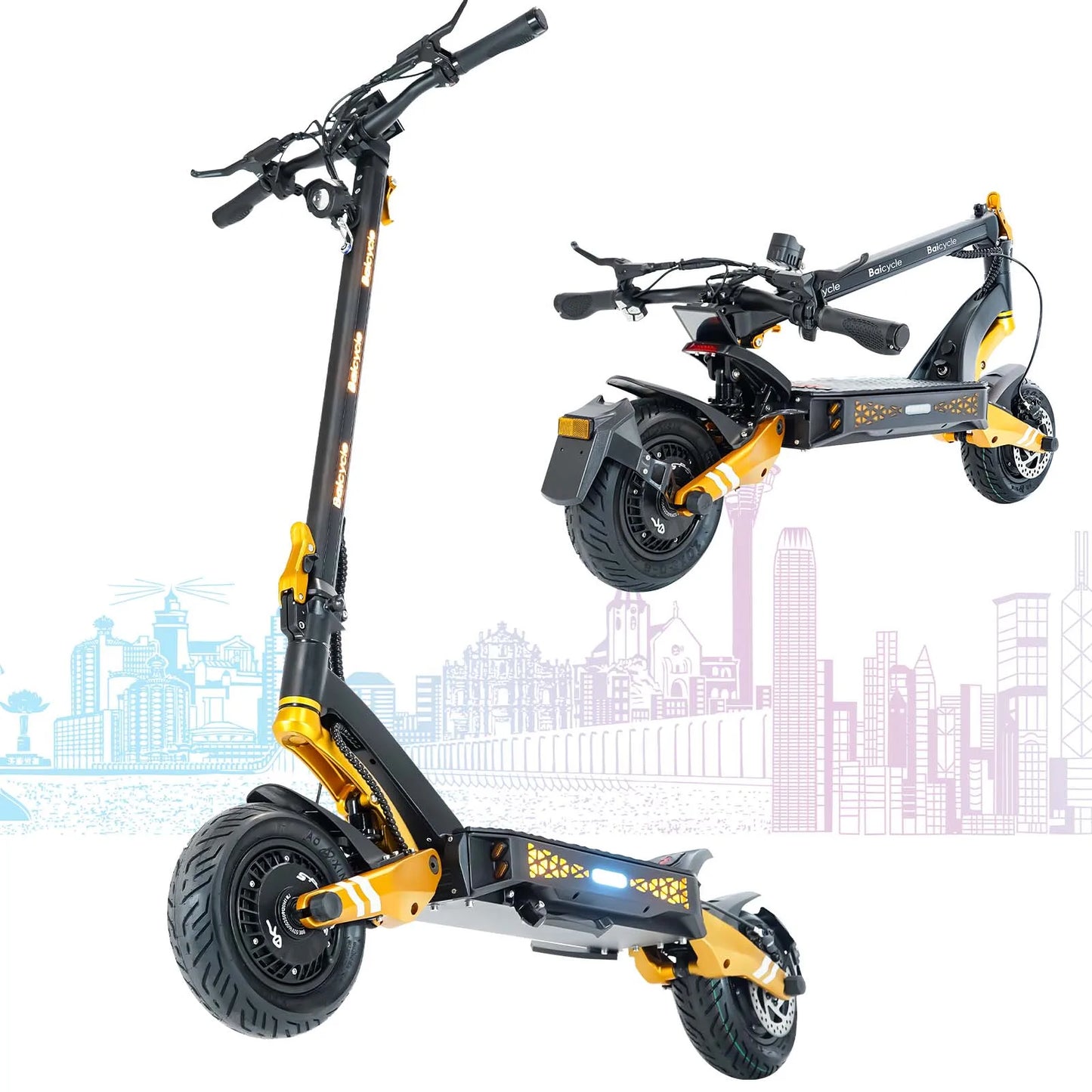 OBX 1200W Off Road Electric Scooter With Foldable Dual Suspension