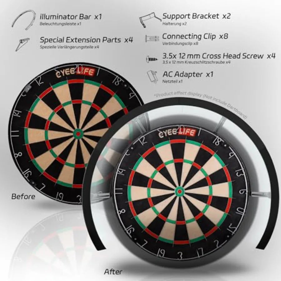 LED Dartboard Light With Secure Universal Fit And Easy Assembly