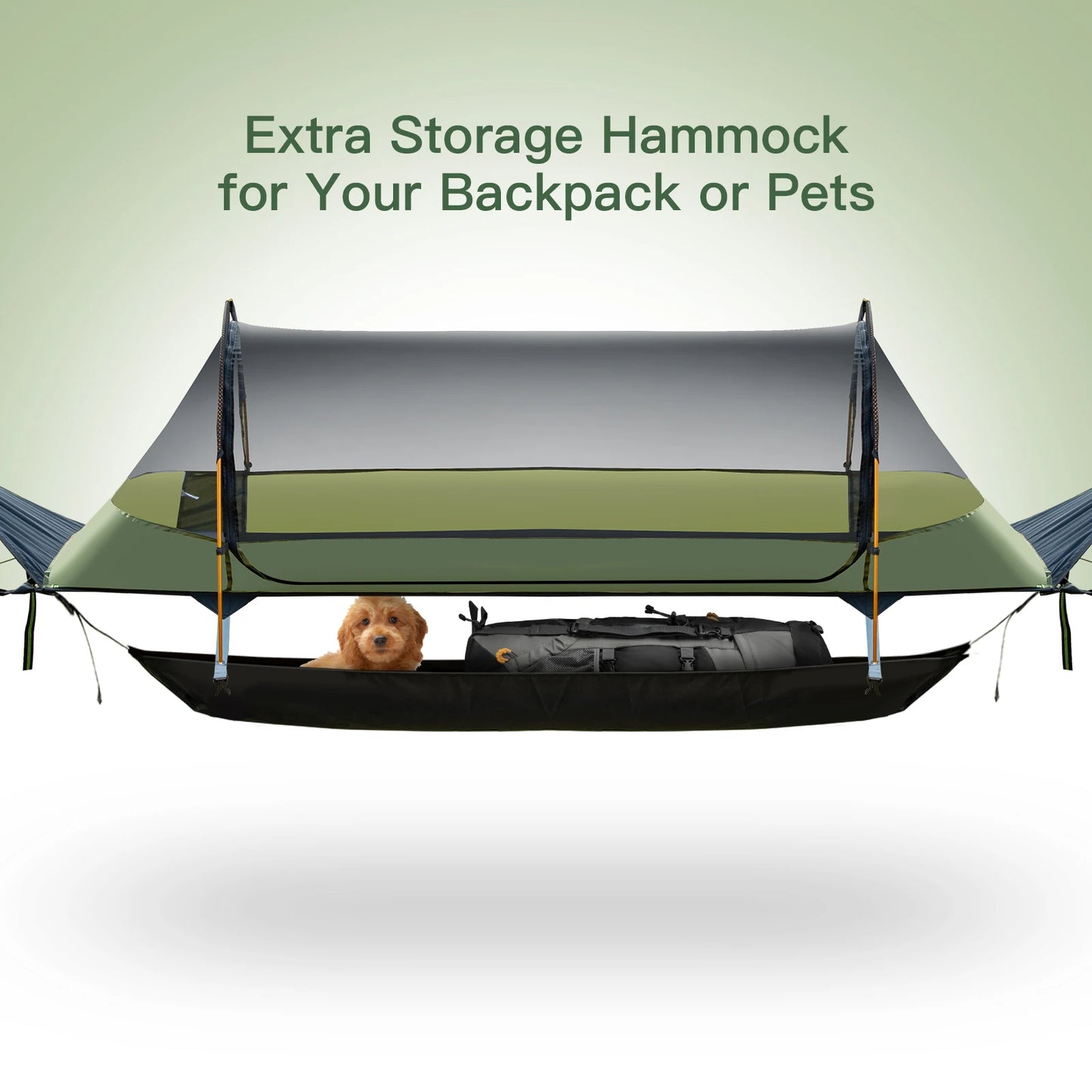 Night Cat Flat Lay Hammock Tent With Mosquito Net Rainfly