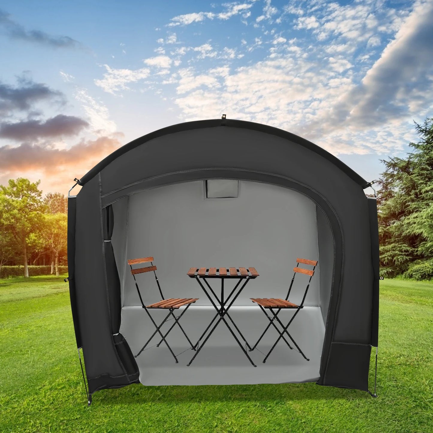 Portable Waterproof Bike Storage Shelter Tent For 3 To 4 Bikes