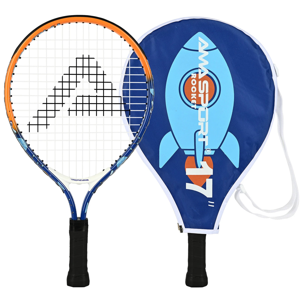 AMA SPORT Pre-Strung Lightweight Junior Tennis Racket With Bag