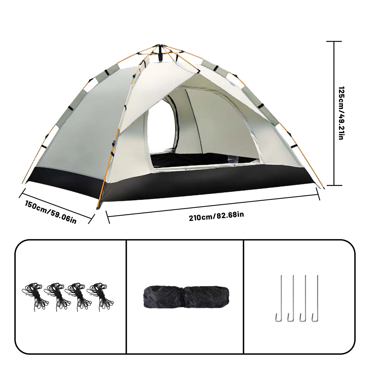 Pakicetus Auto Tent Sunshade Quick Setup For 3-4 People