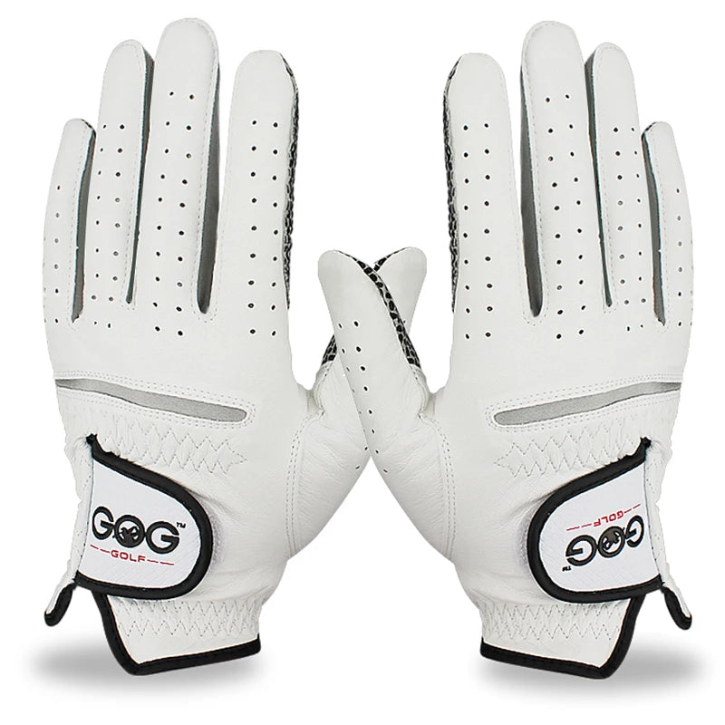 GVOVLVF Genuine Sheepskin Leather Mens Non Slip Golf Gloves