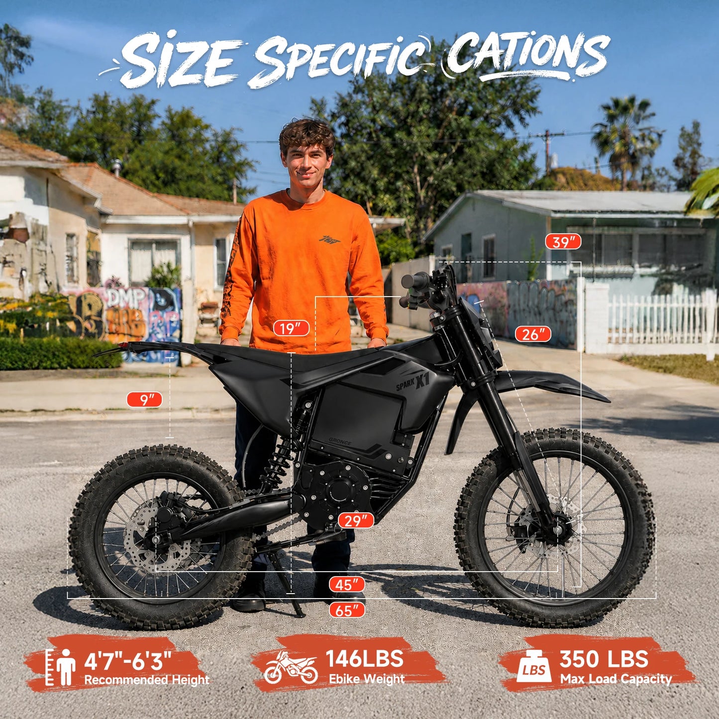 QRONGE X1 Spark Electric Dirt Bike Featuring Dual Suspension