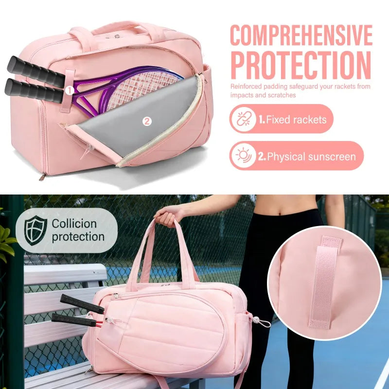 Tennis Backpack With Shoe Compartment And Dual Racket Storage