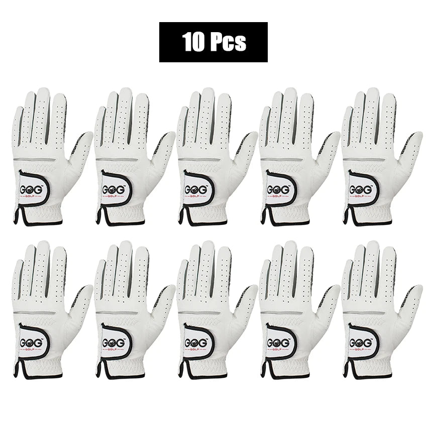 GVOVLVF Genuine Sheepskin Leather Mens Non Slip Golf Gloves