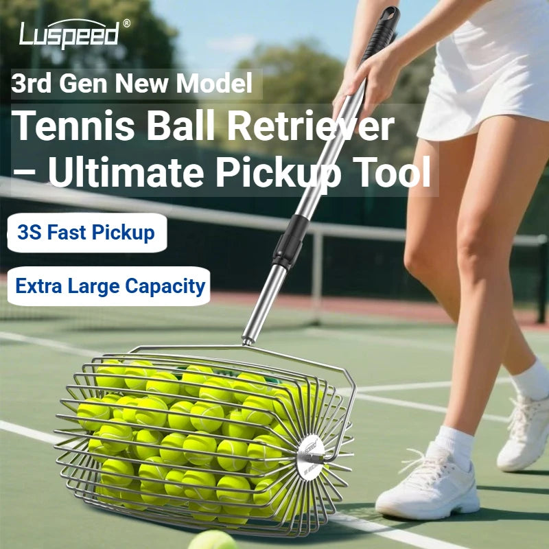 Luspeed Tennis Ball Picker And Retriever For Easy Practice Pickup