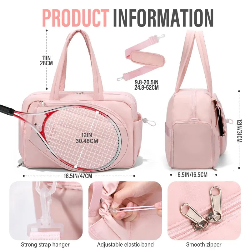 Tennis Backpack With Shoe Compartment And Dual Racket Storage
