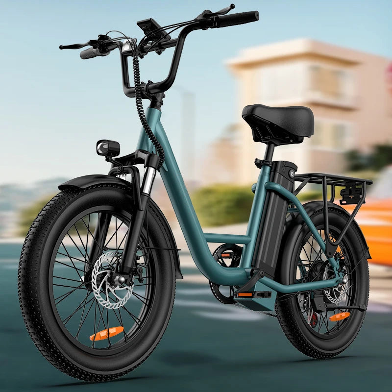Urlife 1000W Fat Tire Electric Bike With Removable Battery