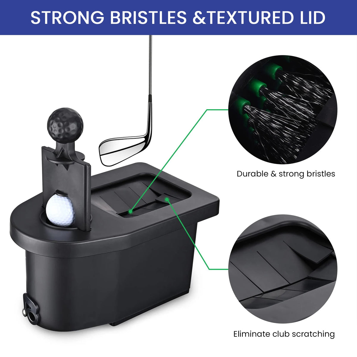 ATUOTIN Golf Ball And Club Cleaner Washer For Golf Carts