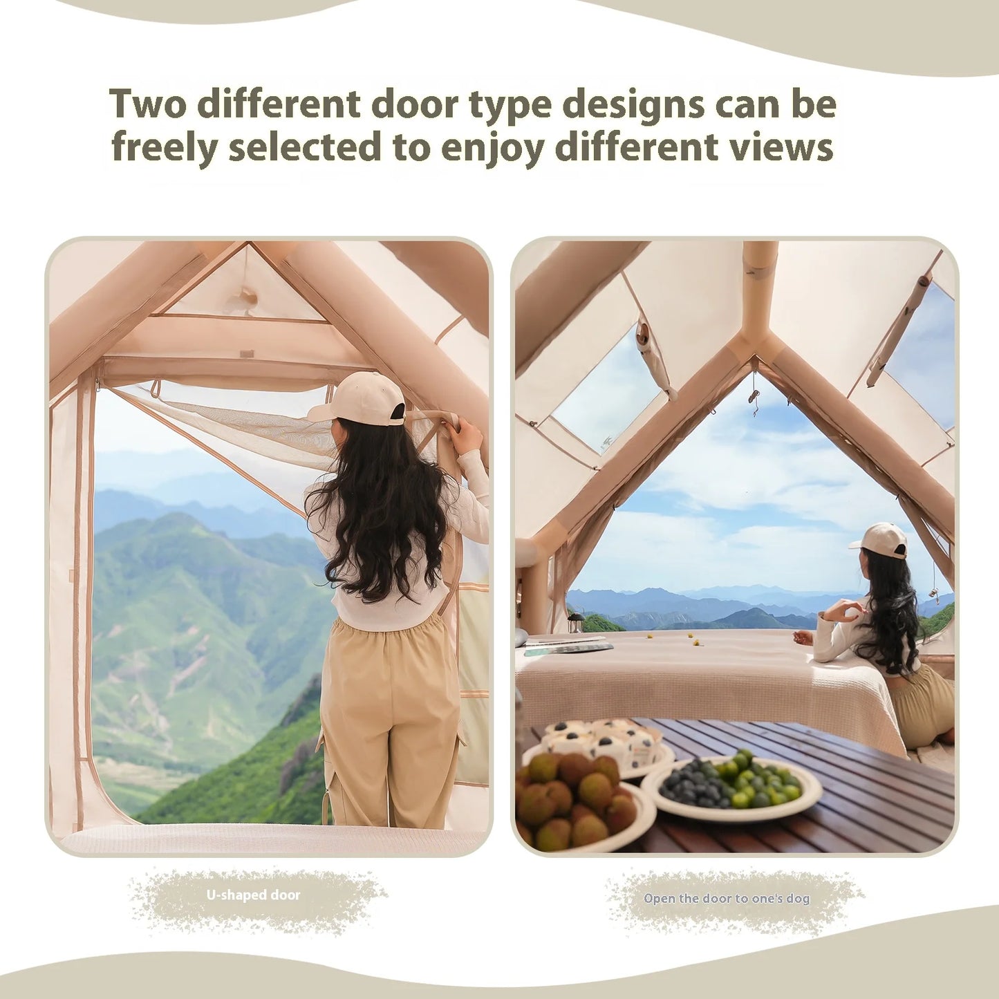 Pakicetus Inflatable Family Camping Tents For Adults