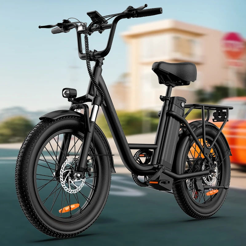 Urlife 1000W Fat Tire Electric Bike With Removable Battery