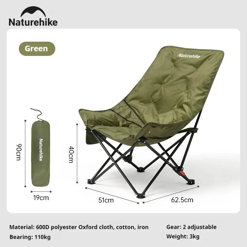 Naturehike High Back Moon Chair Camping Lounge Folding Portable Outdoor Seat