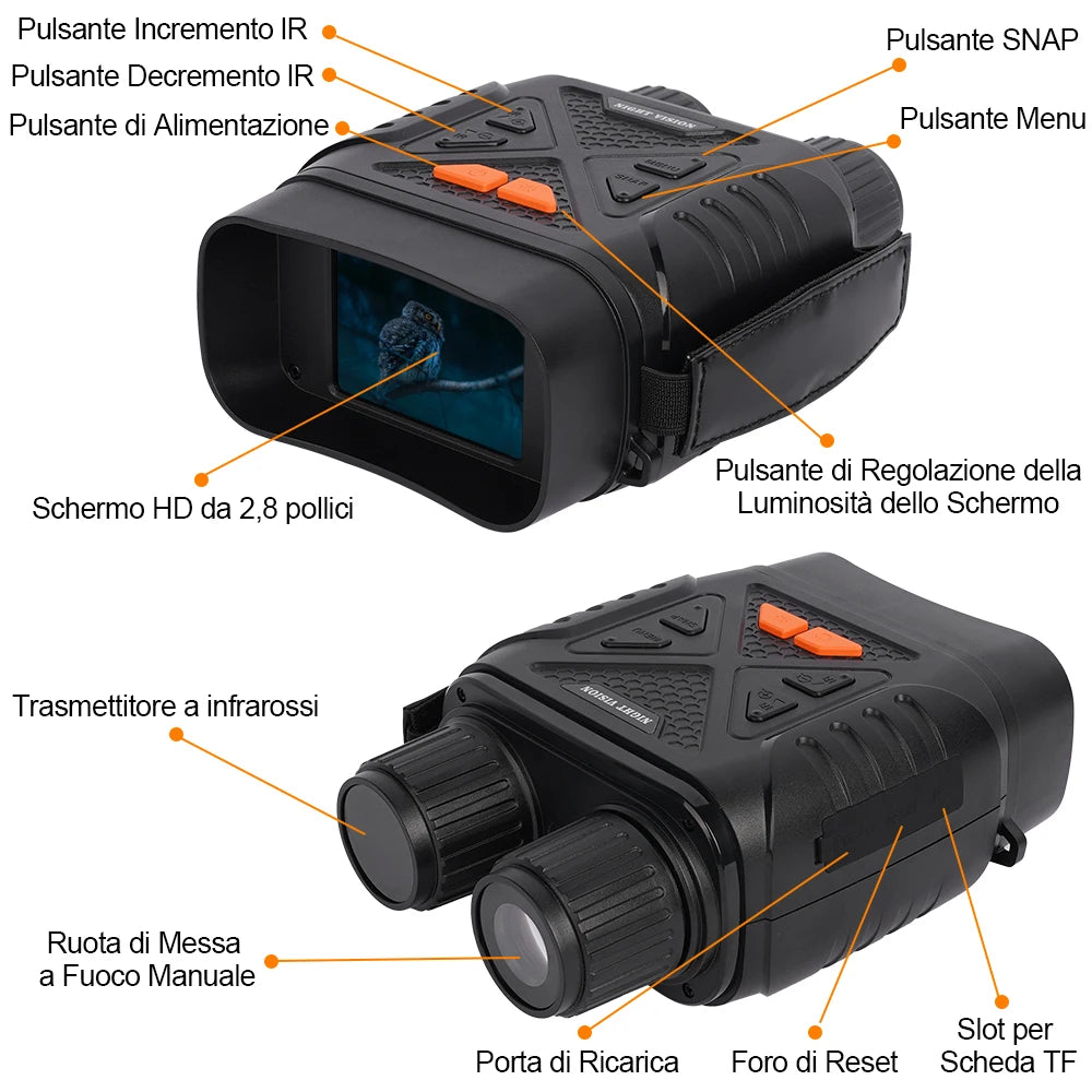 Night Vision Binoculars 1080P HD Infrared Camera With 10x Zoom