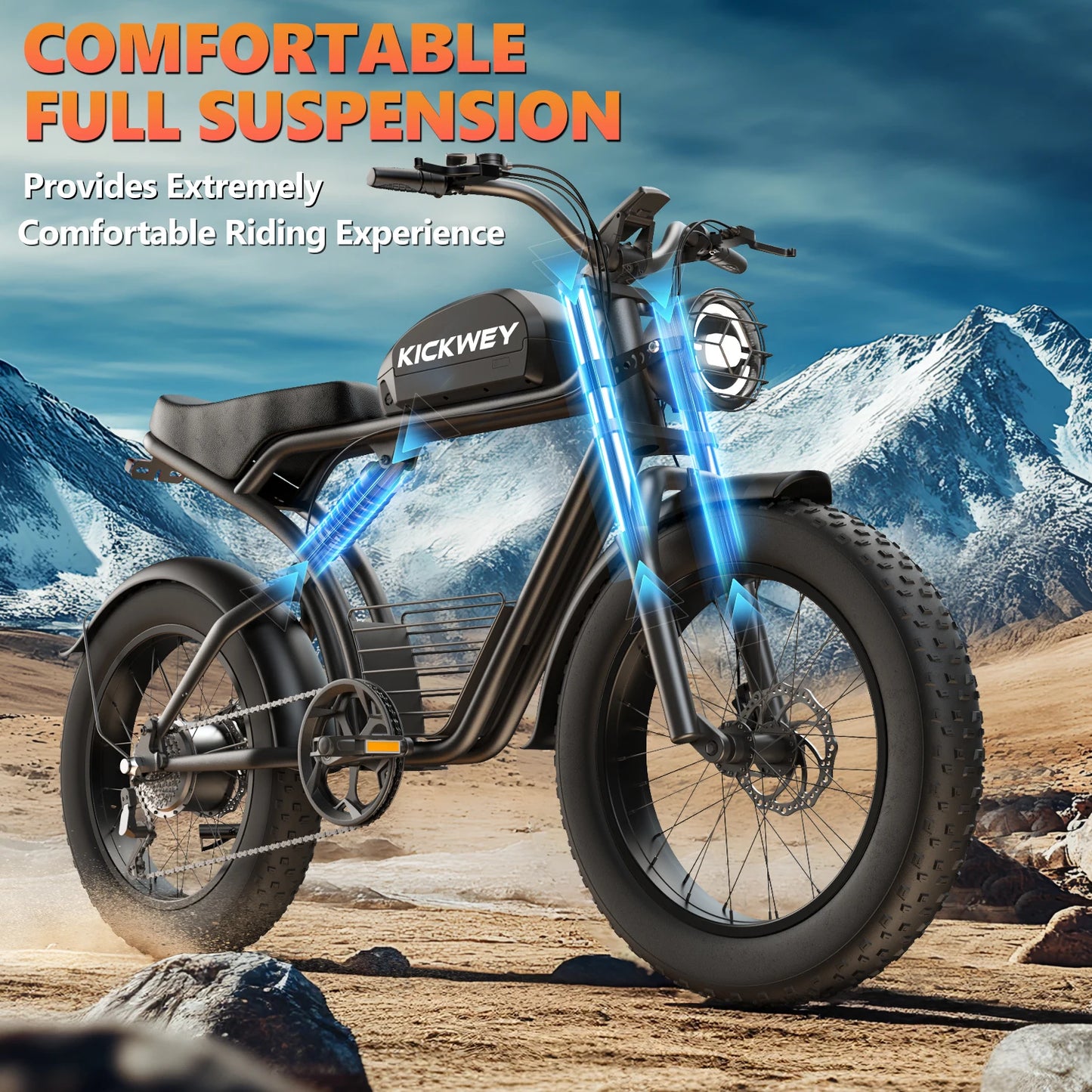 Kickwey K7 Full Suspension Off Road Electric Bicycle For Trails