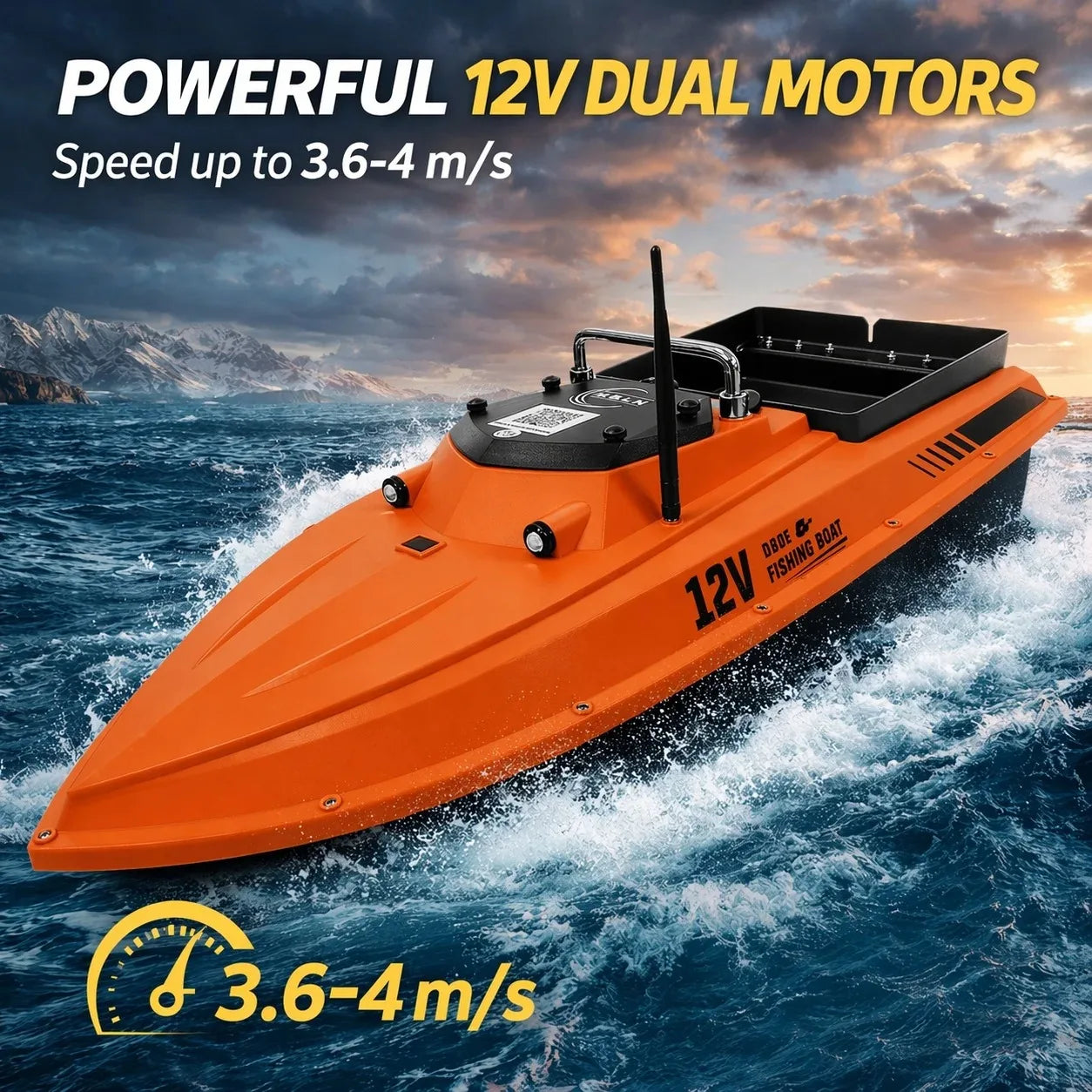 MBLN GPS Rechargeable Bait Boat With Auto Return Remote