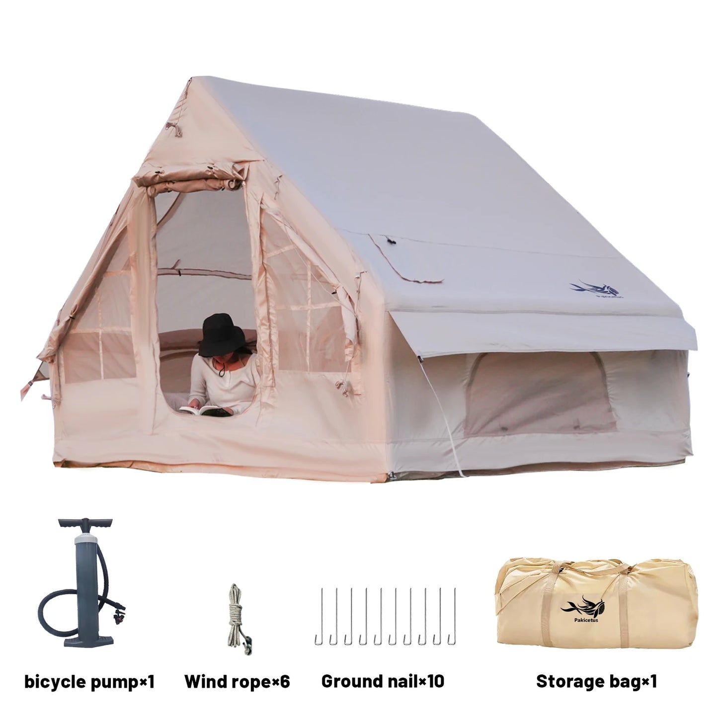 Pakicetus Inflatable Family Camping Tents For Adults