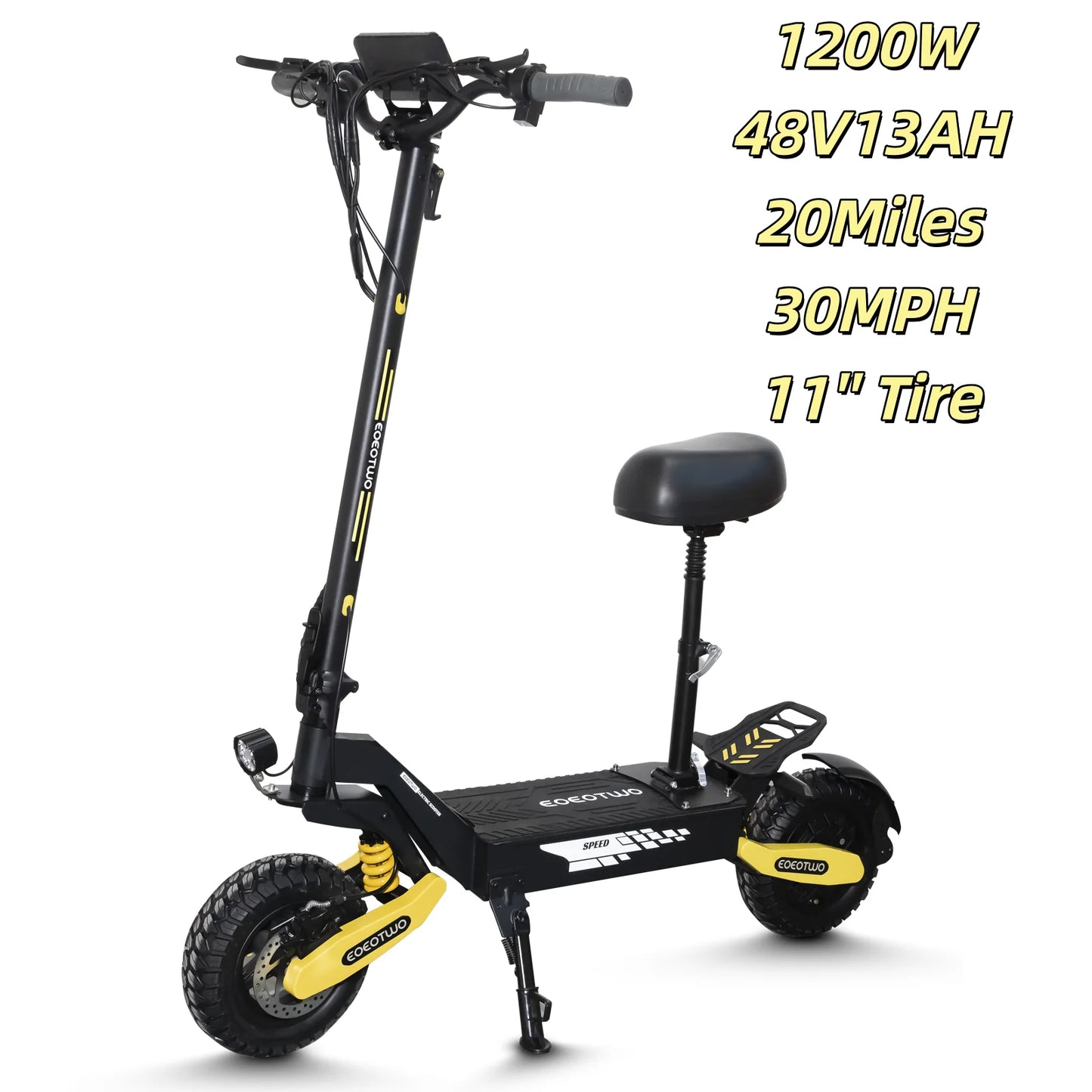 EOEOTWO 1200W Off Road Electric Scooter For Adults Long Range