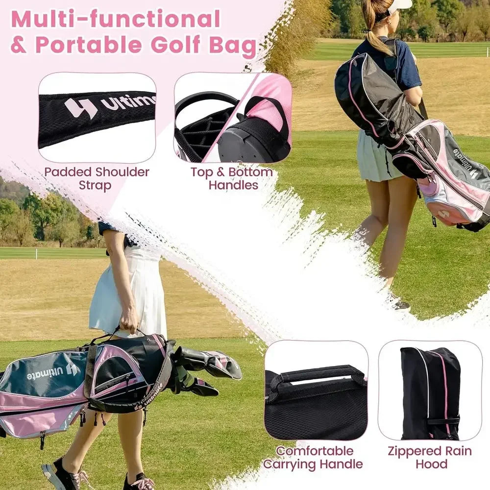 Ladies Golf Club Set With Driver Hybrid Irons And Putter