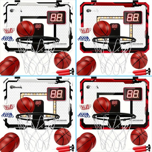 Indoor Basketball Hoop With Scoring Function For Door Or Wall Mounted Play