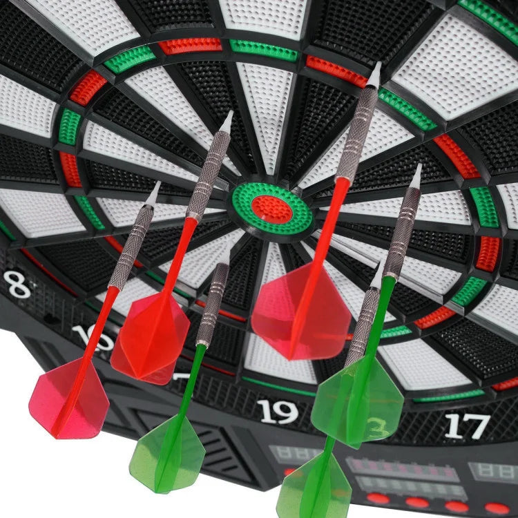 Electronic Dartboard Set With LCD Display And Dual Power Modes
