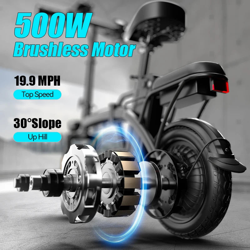 G11 Folding Electric Bike With Battery And Rear Disc Brakes