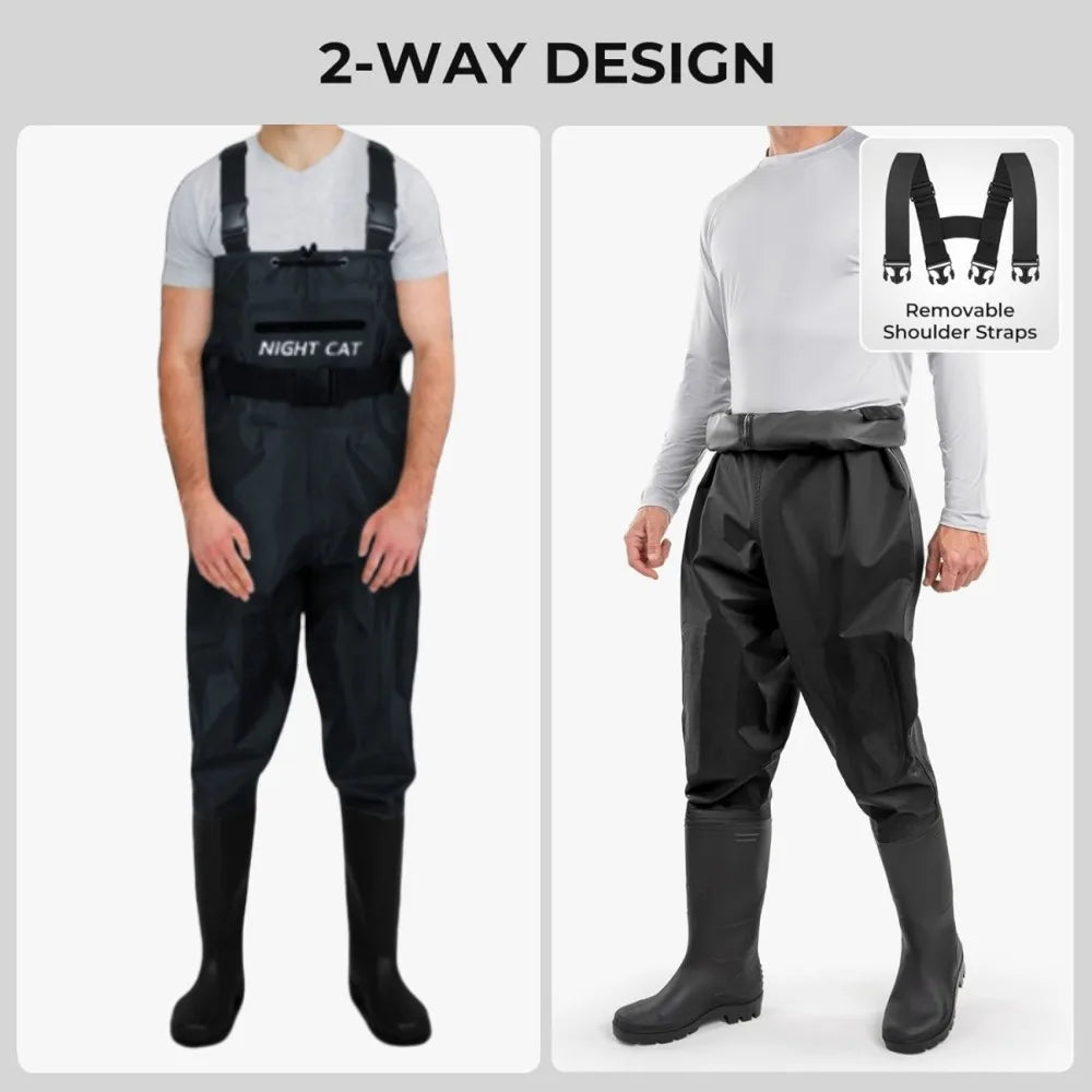 Night Cat Waterproof Fishing Chest Waders With Bootfoot