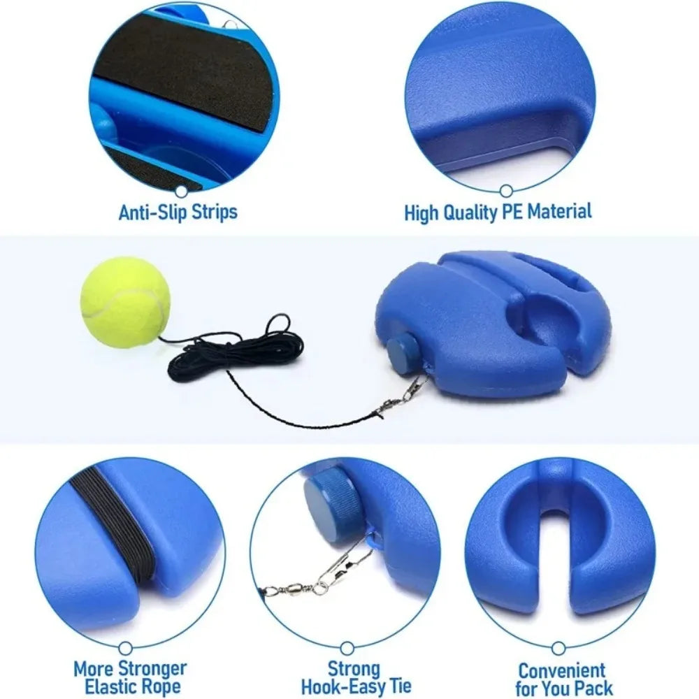 Tennis Rebound Training Base with Elastic Cord for Practice