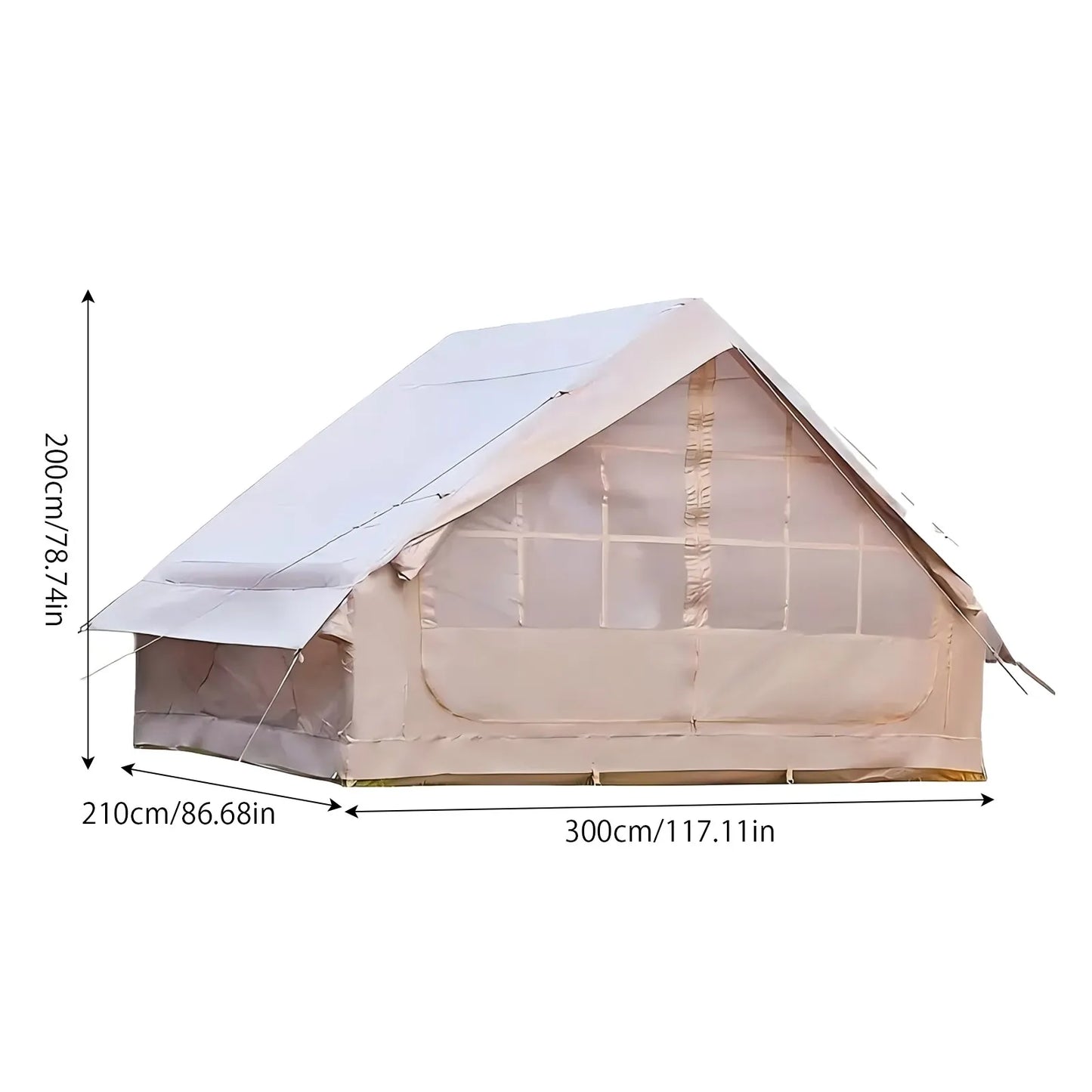 Inflatable Camping Tent With Skylight And Breathable Mesh Design