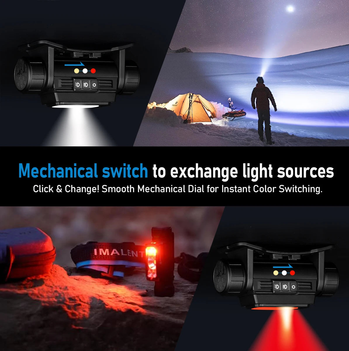 Imalent HT70 LED Headlamp 3500LM Rechargeable USB Type C Battery