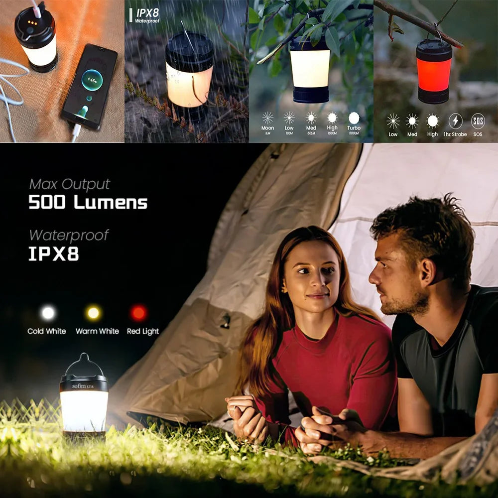 Sofirn LT1S Camping Light USB-C 21700 Lantern with Reverse Charging