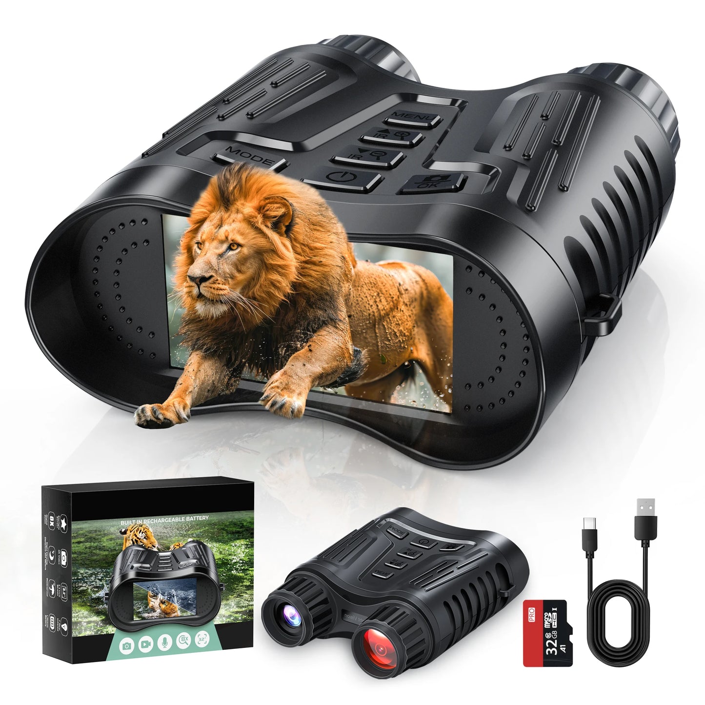 Letcmoi Night Vision 4K UHD Infrared Telescope Binocular With 8X Zoom