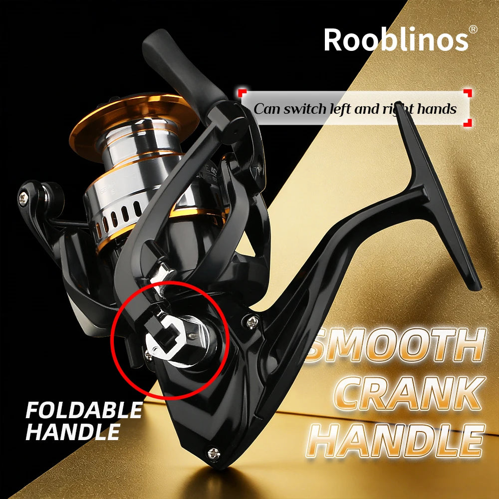 Rooblinos Ultralight Spinning Reel With Smooth Bearings And Strong Drag