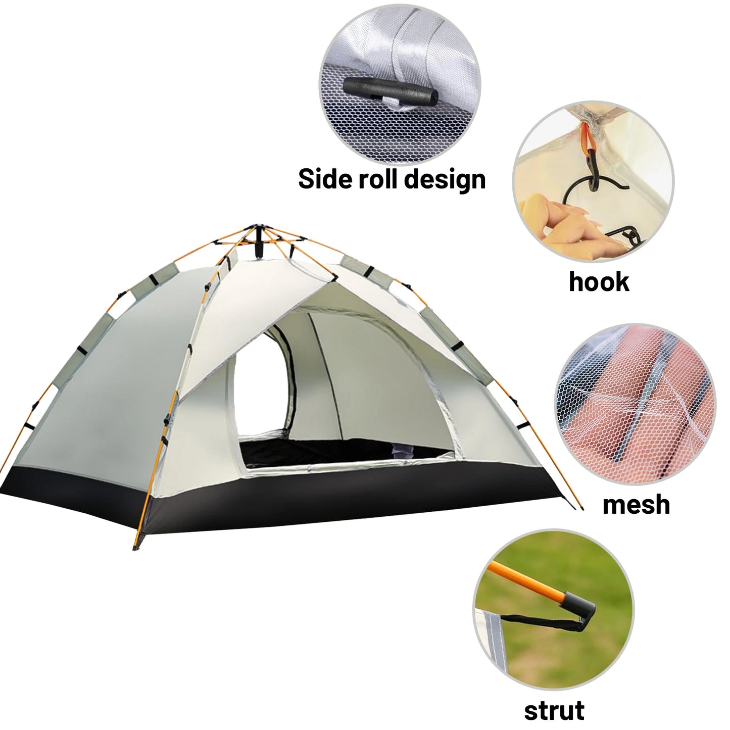 Pakicetus Auto Tent Sunshade Quick Setup For 3-4 People