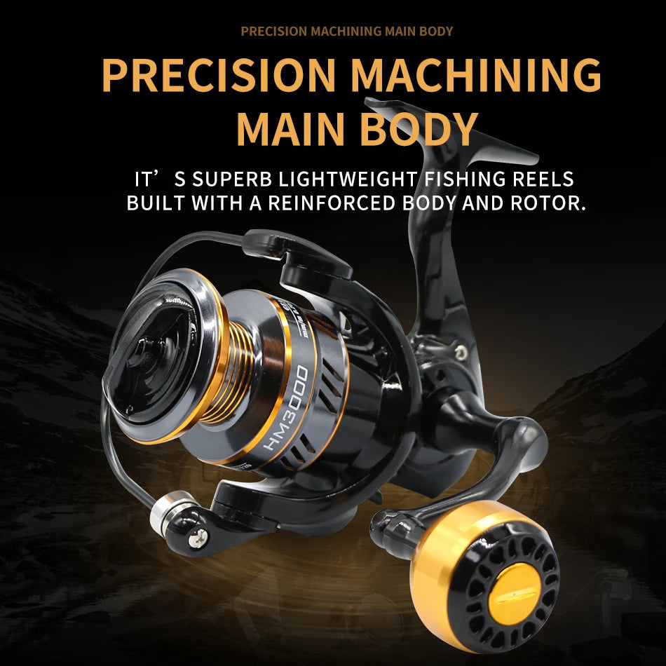 Rooblinos Premium Spinning Fishing Reel Metal Spool 10kg Drag