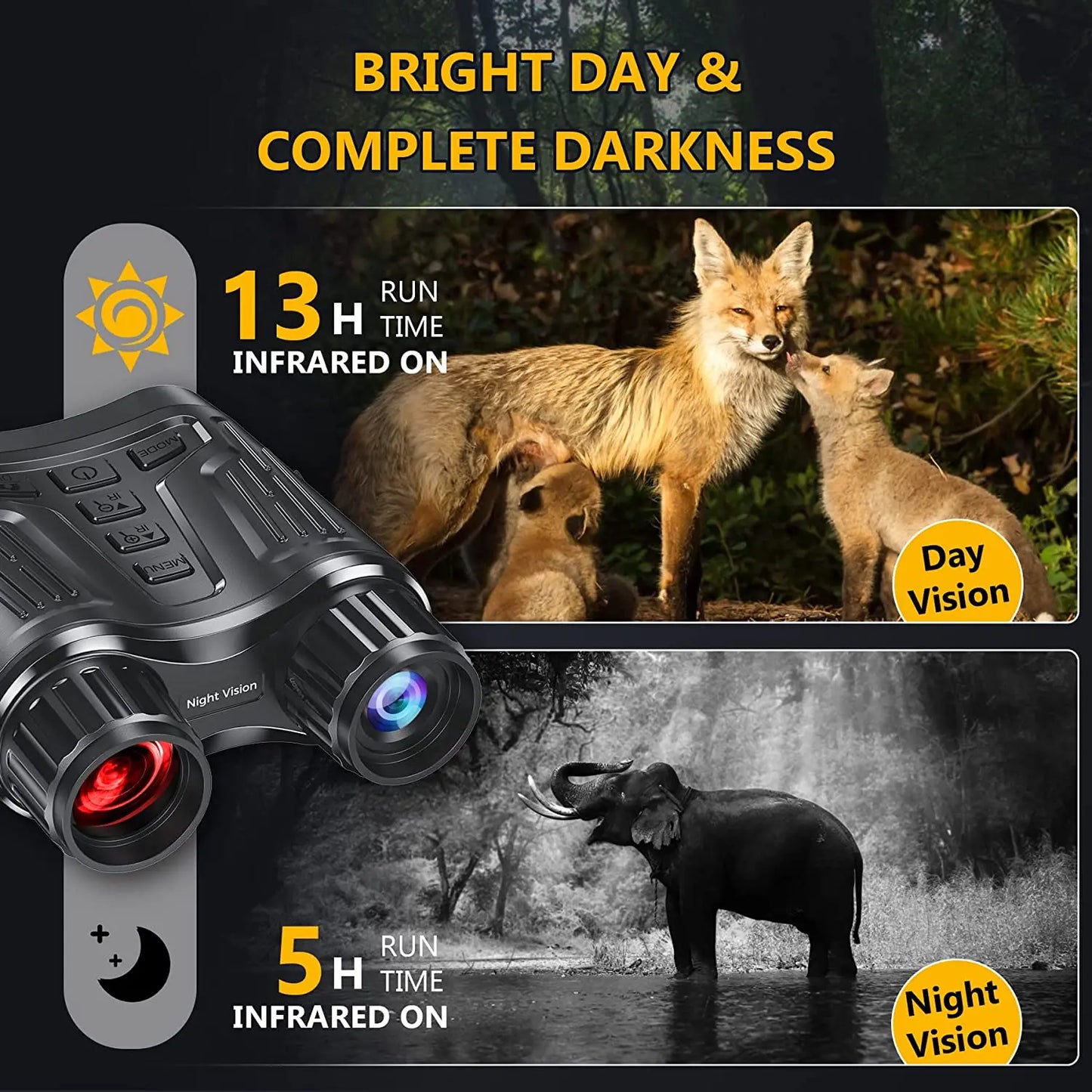 Letcmoi Night Vision 4K UHD Infrared Telescope Binocular With 8X Zoom