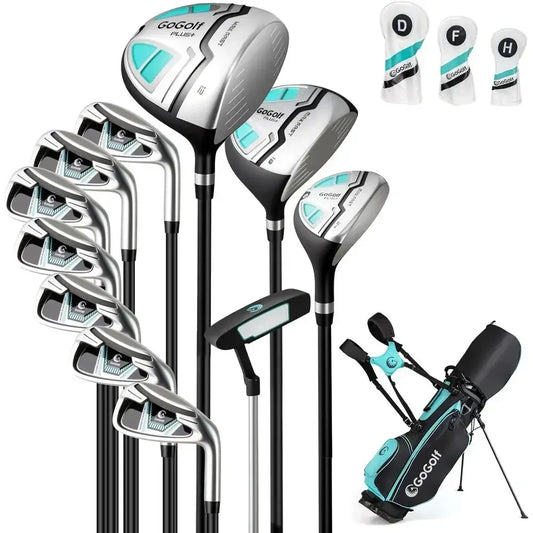 Women's Golf Set With Driver Hybrid Irons Putter Stand Bag