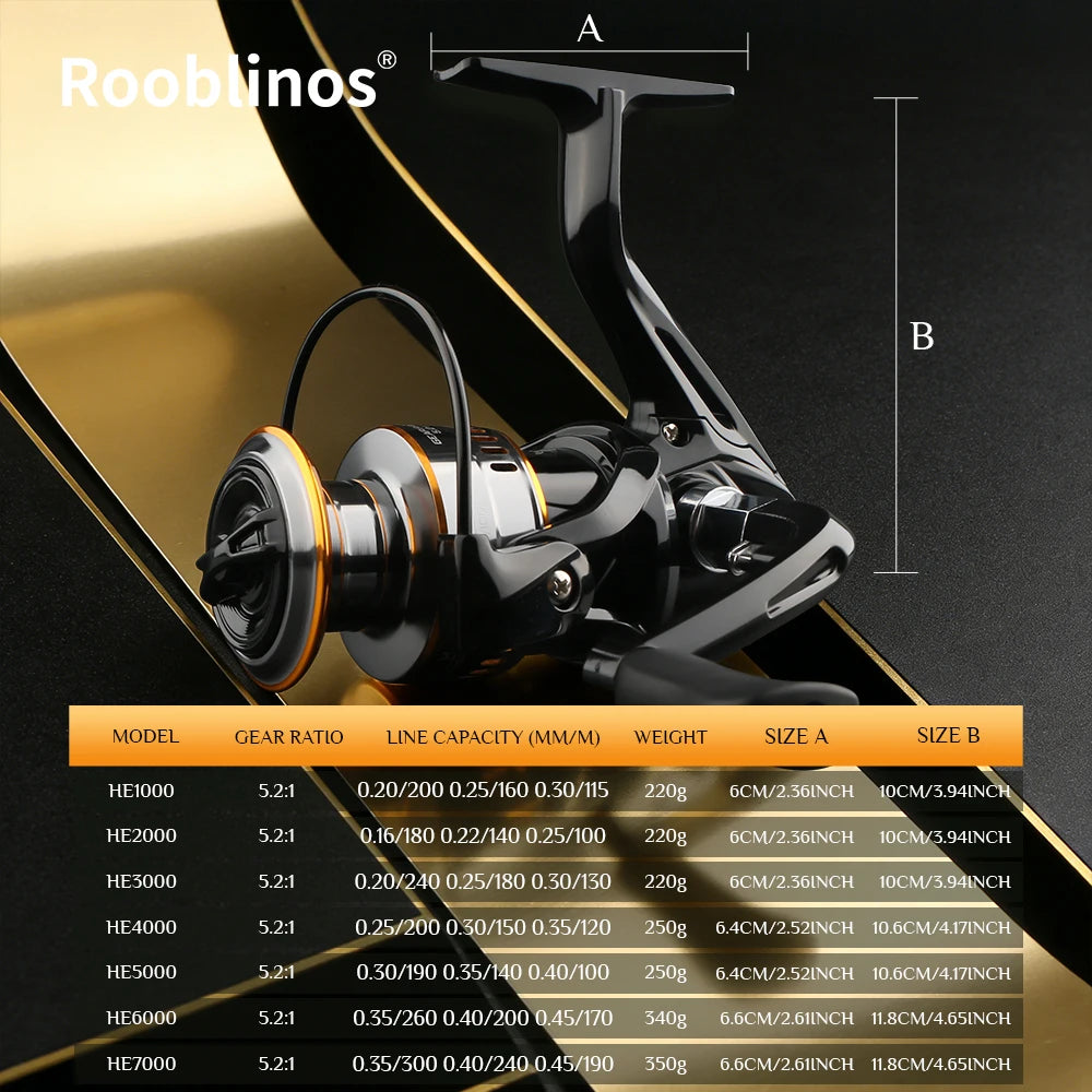 Rooblinos Ultralight Spinning Reel With Smooth Bearings And Strong Drag