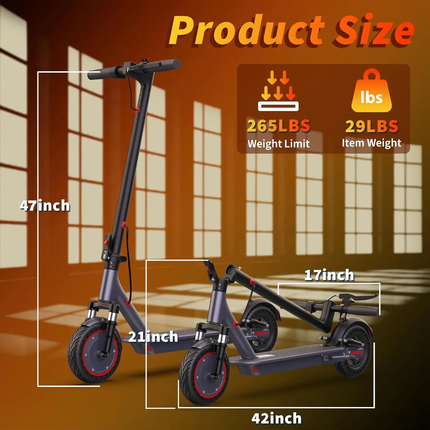 Aovopro 500W Foldable Adult Electric Scooter With Dual Brakes