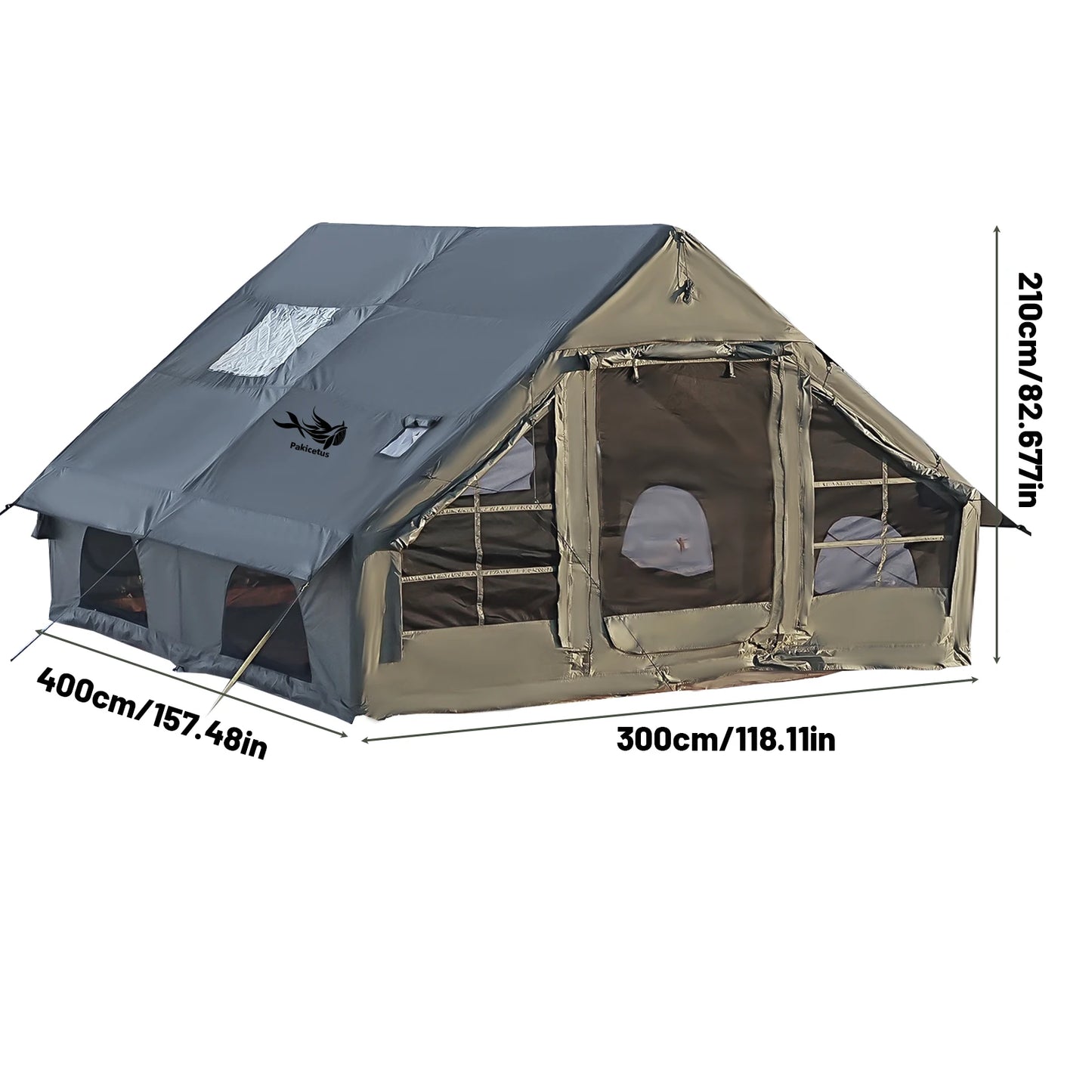 Inflatable Camping Tent With Skylight And Breathable Mesh Design