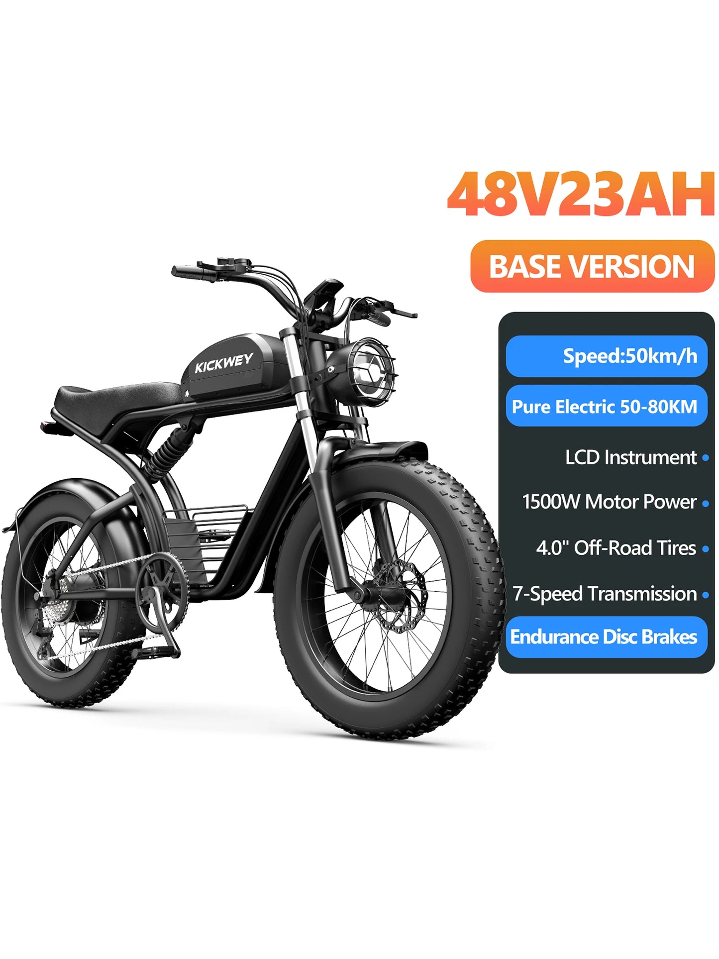 Kickwey K7 Full Suspension Off Road Electric Bicycle For Trails