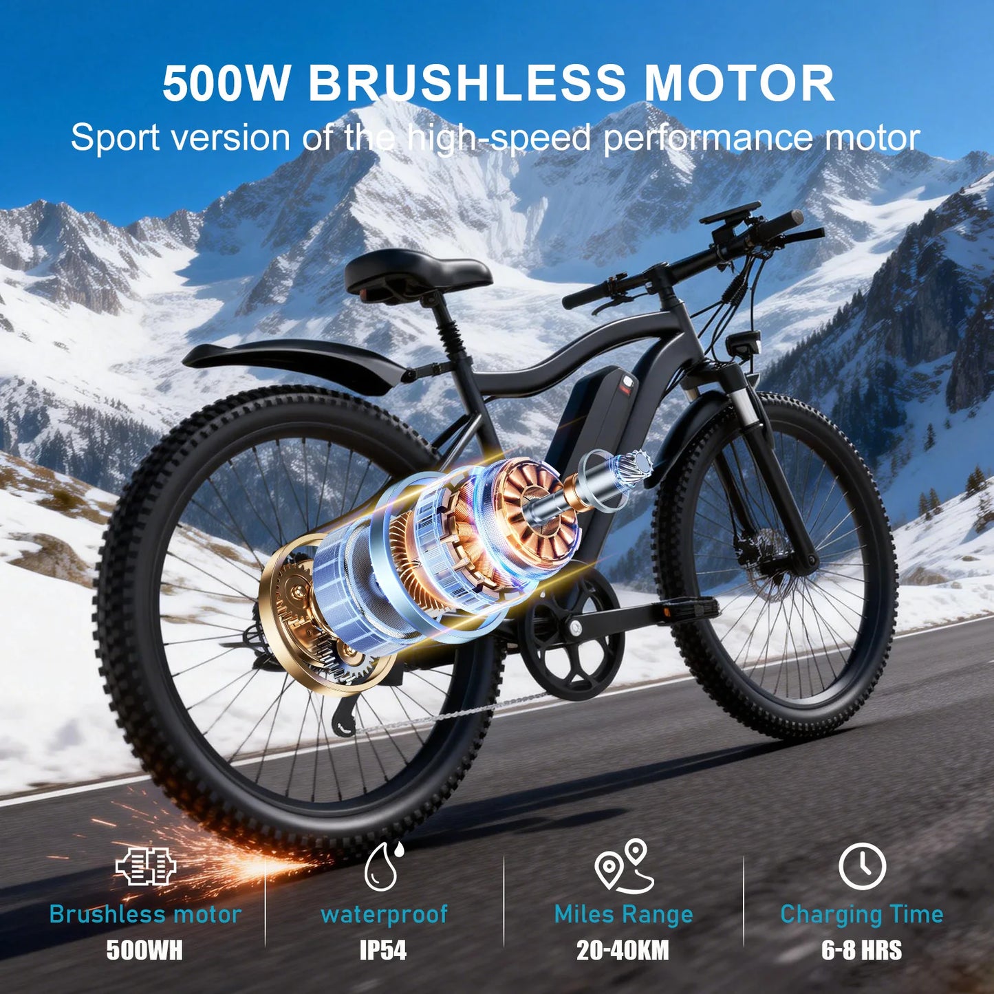 Toofly Mountain Electric Bicycle With Removable Battery
