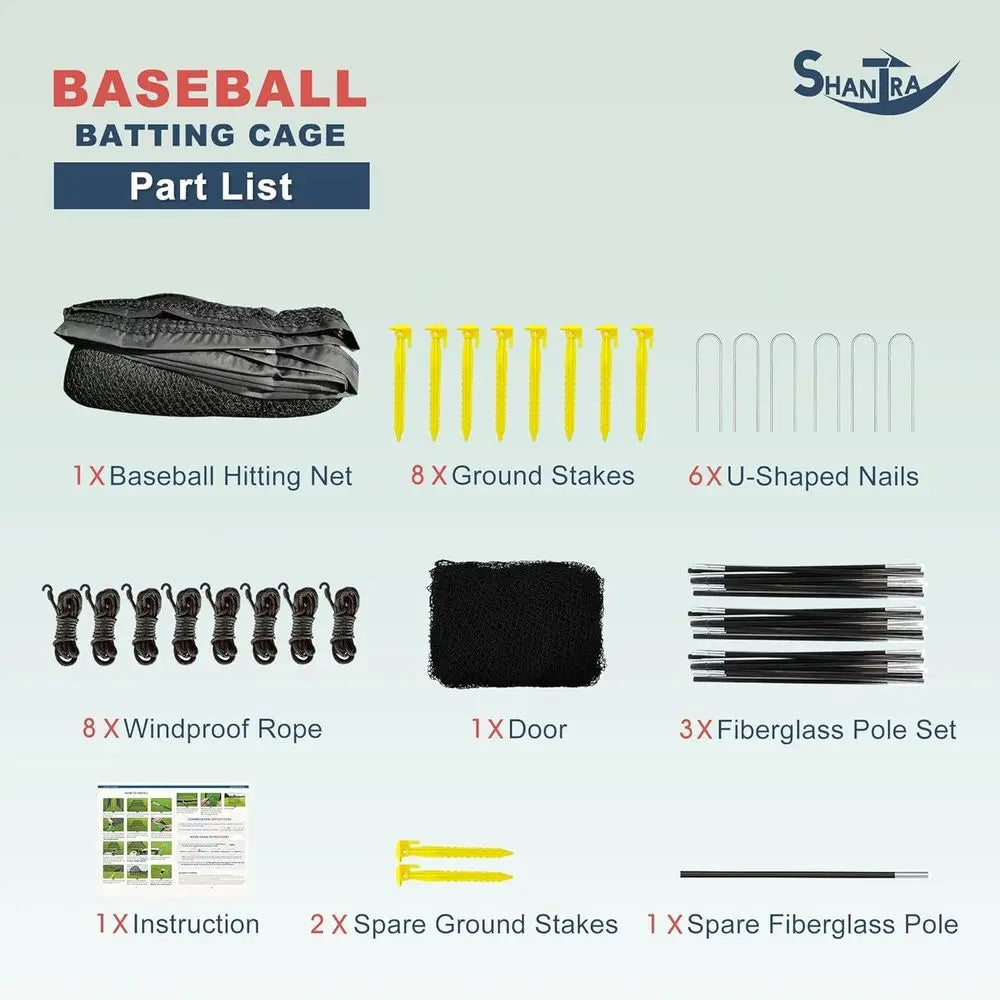 Premium Outdoor Baseball Batting Cage With Durable Rebound Net