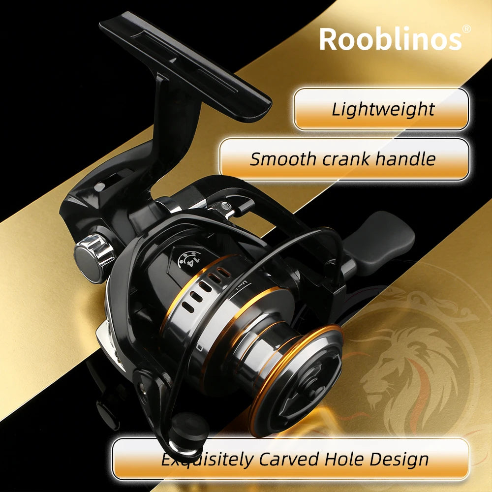Rooblinos Ultralight Spinning Reel With Smooth Bearings And Strong Drag