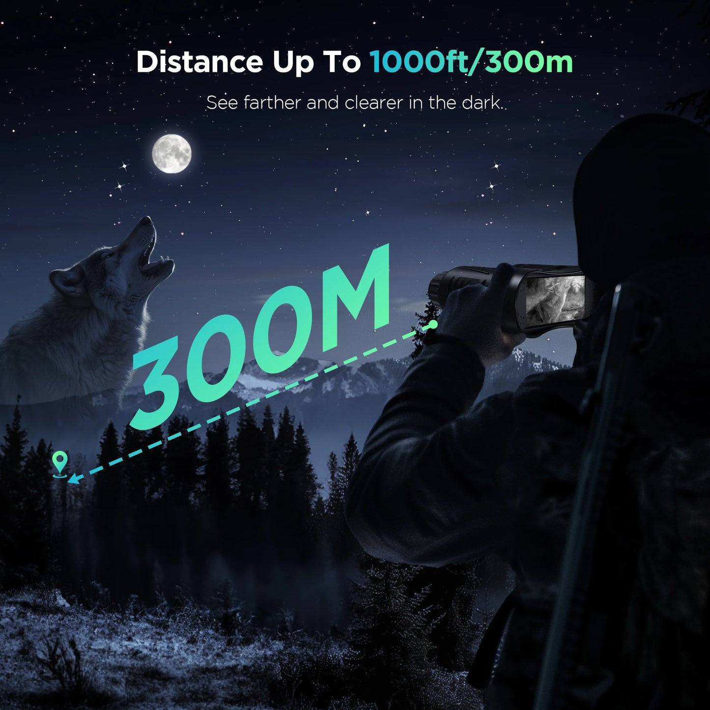Letcmoi Night Vision 4K UHD Infrared Telescope Binocular With 8X Zoom