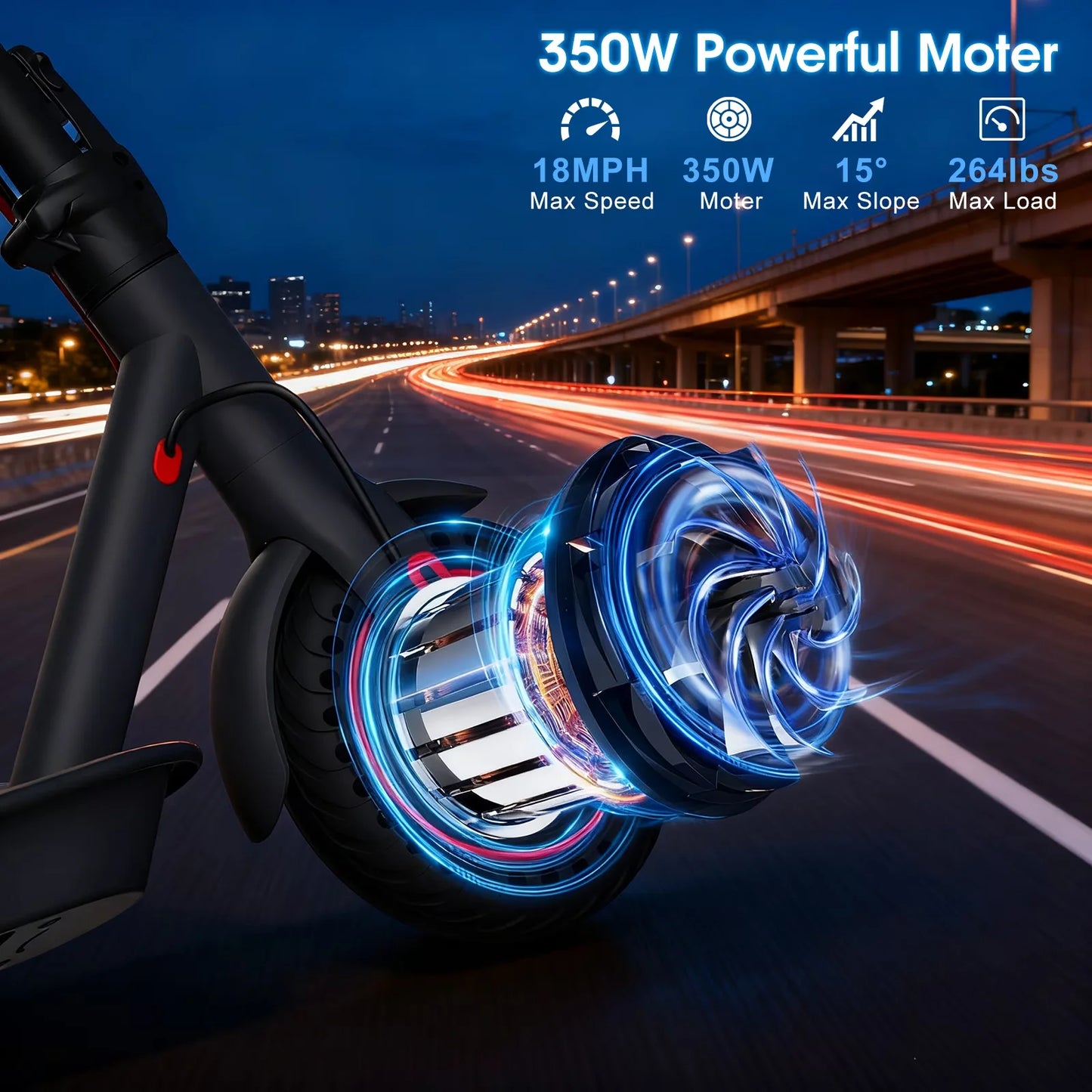 OBX 350W Foldable Electric Scooter For Adults With App Control