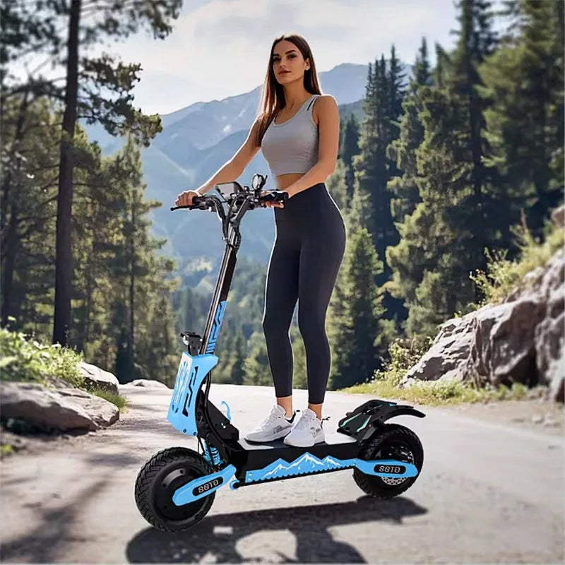 Arwibon 5600W Dual Motor Folding Electric Scooter With Seat
