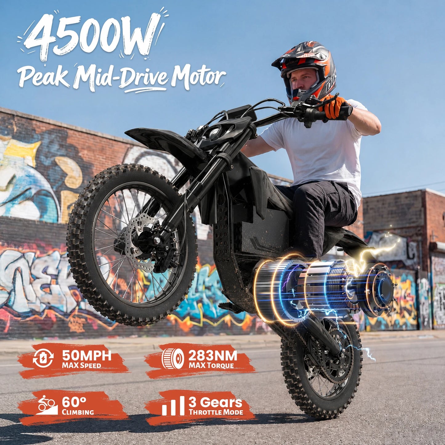 QRONGE X1 Spark Electric Dirt Bike Featuring Dual Suspension